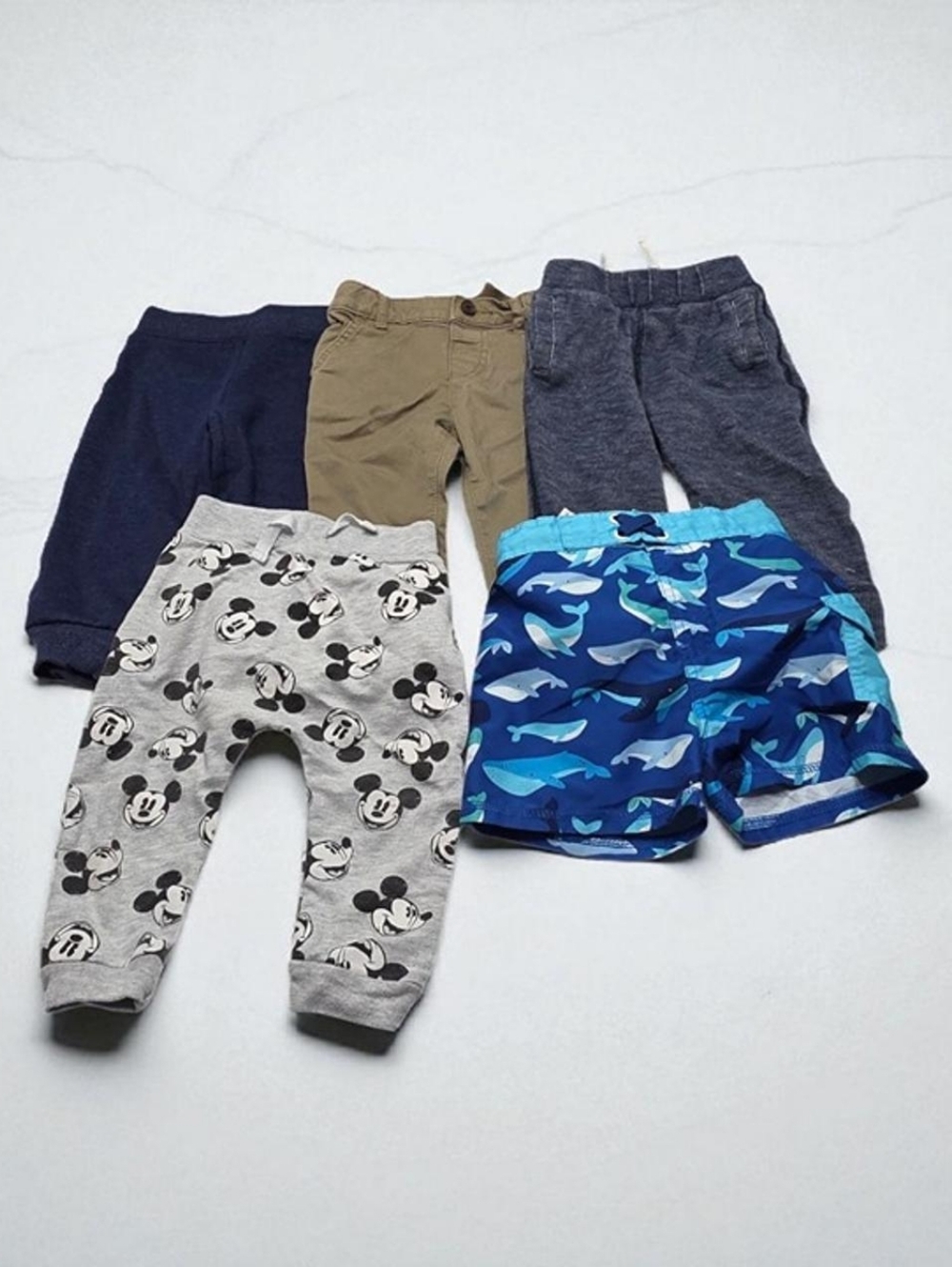 Lot of 5 Baby Boy Clothes 18 Months Mickey Mouse Swimwear Khakis